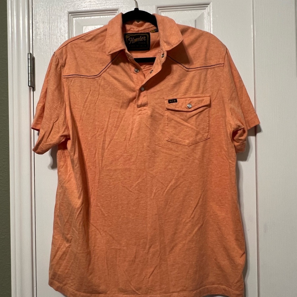 Howler Brothers Orange Polo Shirt